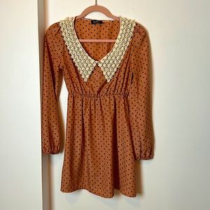 Formal Terracota & Polka dots dress